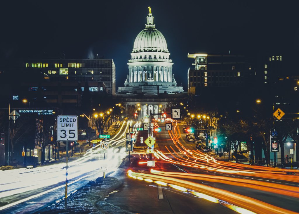 Madison by night.